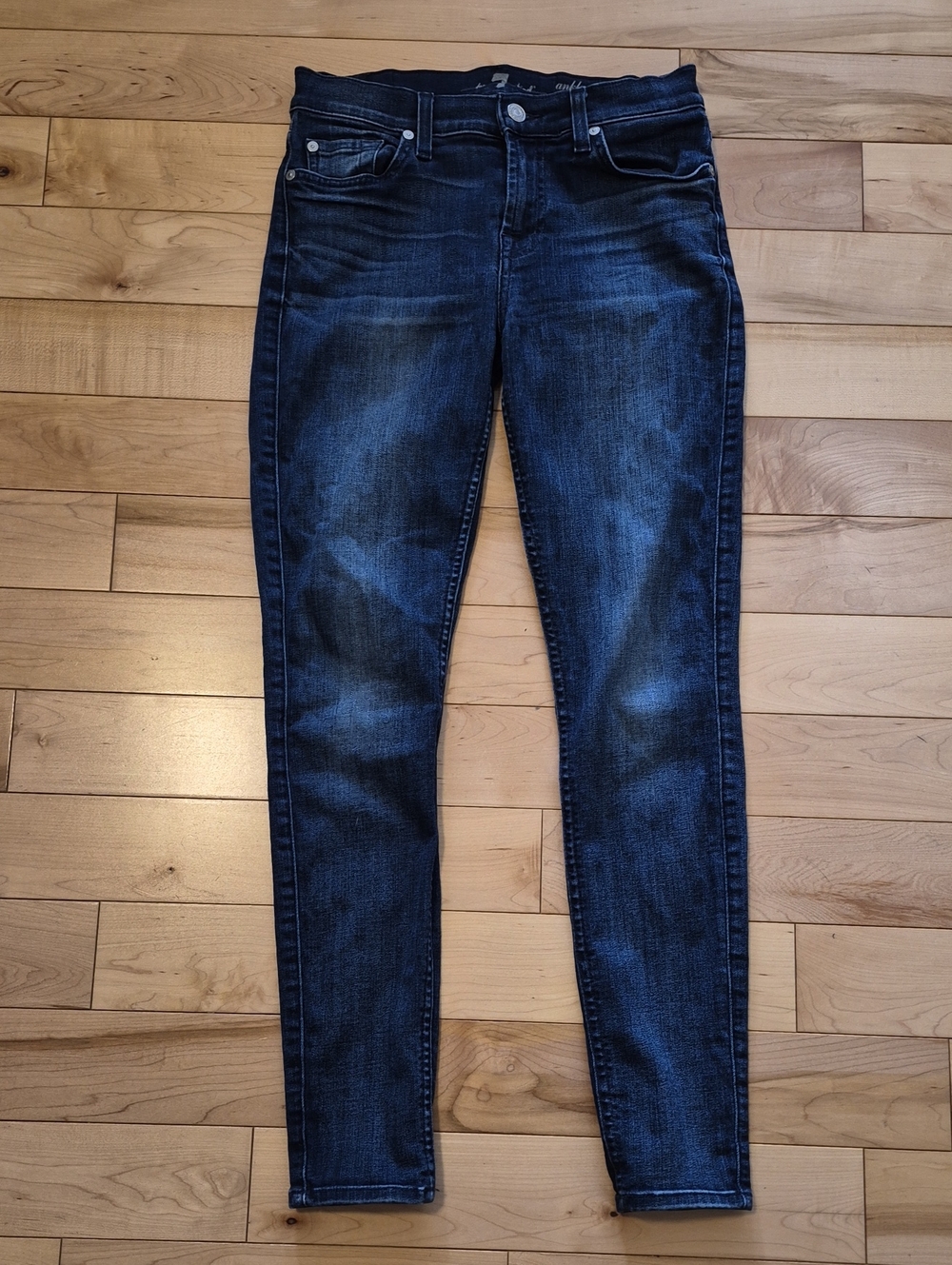 7 For All Mankind Women’s Size 26 Dark Blue Ankle Skinny Jeans